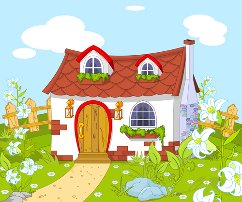 vector material scenery material fairytale 