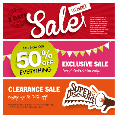 sale flat banners 