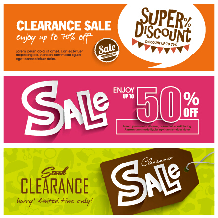 styles sale flat banners banner 