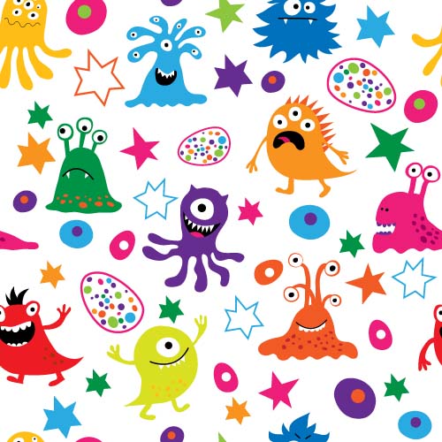 Funny cartoon bacteria and virus vector 03