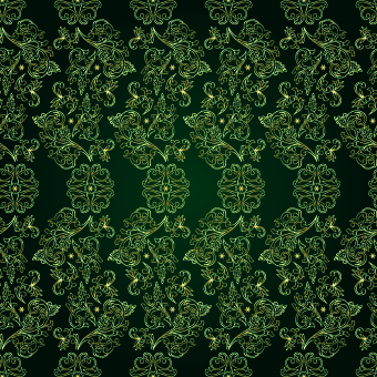 Vintage Gold Floral ornaments 03