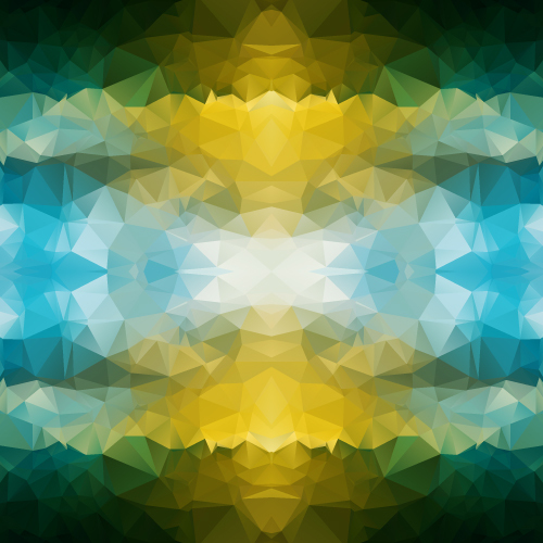 Kaleidoscope geometric shapes background vector material 04