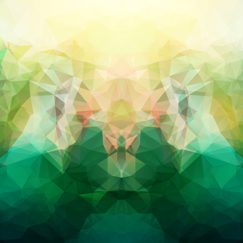 Kaleidoscope geometric shapes background vector material 07