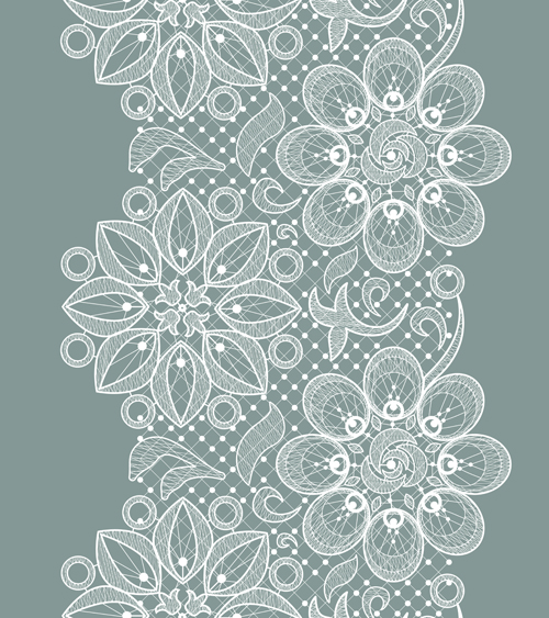 Old lace ornate background vector 04