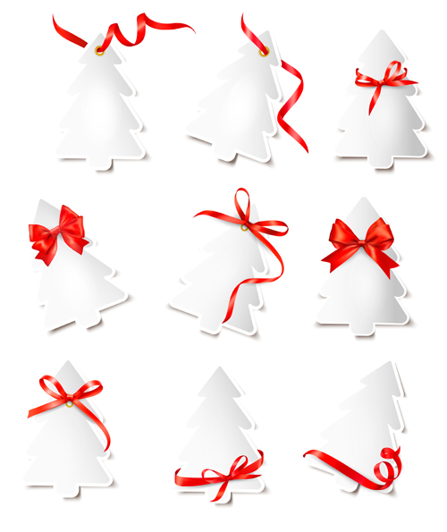 tree ribbon paper christmas tree christmas cards 