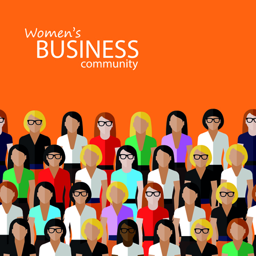 Peoples business design background vector 01