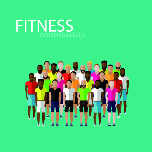 Peoples business design background vector 04