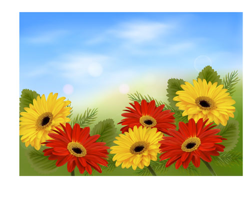 realistic flower background 