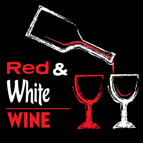 White wine red hand drawn background 