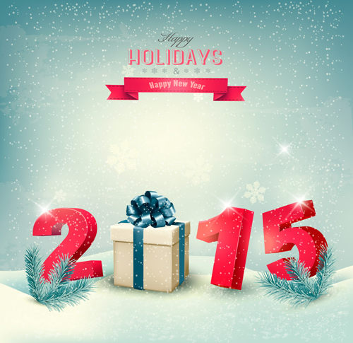 5 new year holiday vector background 02 Retro 2015 new year holiday vector background 02