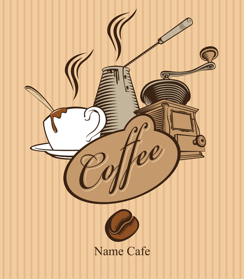 Retro font poster creative coffee 