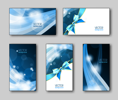 Shiny gifts cards creative vector set 04