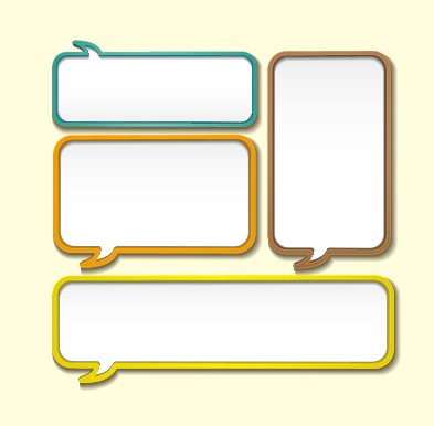 Creative speech bubble for your text design vector 02