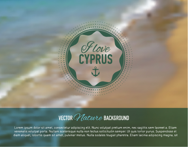Summer sea blurs background vector material 03