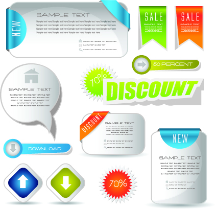 Web elements vector Illustration set 03