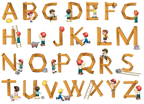 wooden child alphabet 