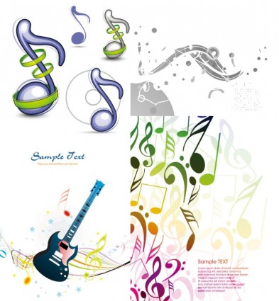 Exquisite musical elements background Illustration vector