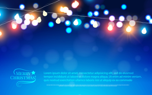 beautiful christmas light background vector 02