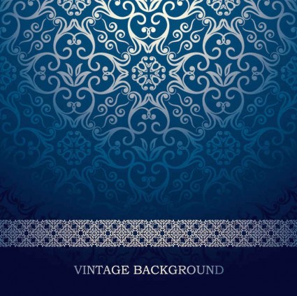 Blue european pattern ornate vector Blue european pattern ornate vector