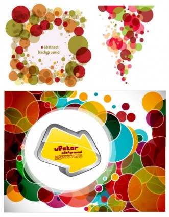 Brilliant circle art background vectors material Brilliant circle art background vectors material