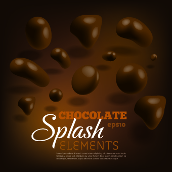 Creative Chocolate vector background illustration 02
