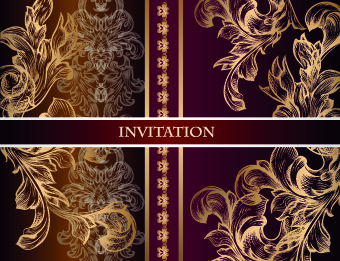 wedding invitation card vector card 