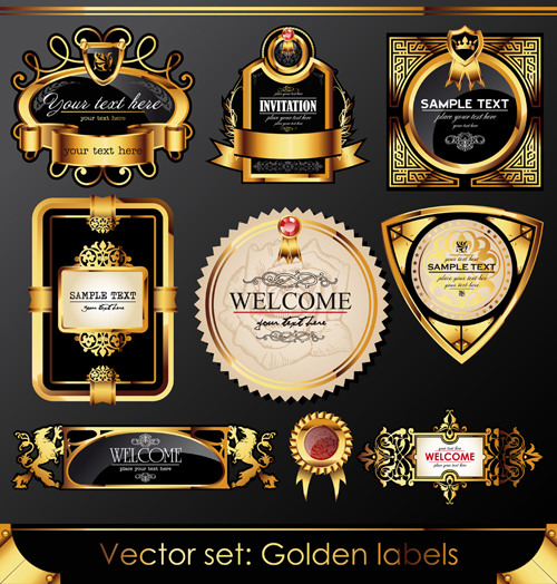 luxury labels label golden 