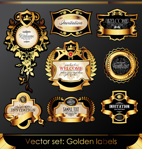 luxury labels label golden 