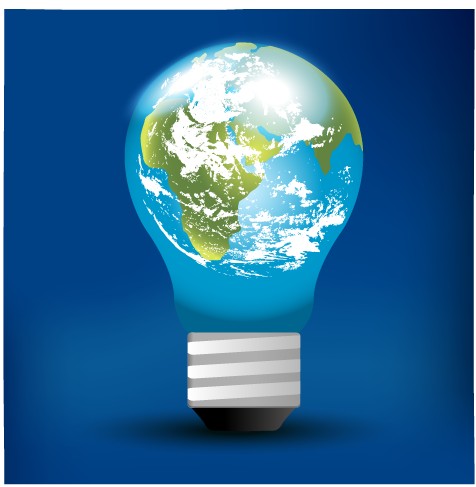 Creative light bulb concept background vector graphic 01