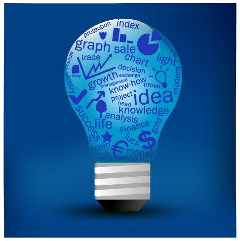 Creative light bulb concept background vector graphic 04