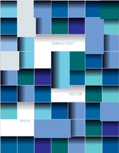 Multicolor squares creative background vector set 05