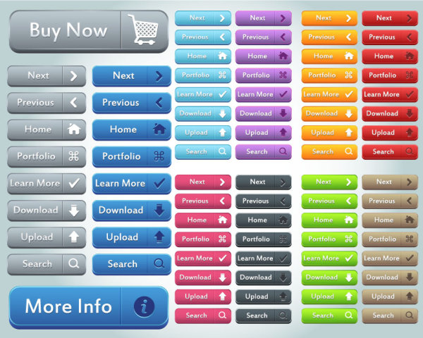 Button Collection (buy ,Download ,Upload ,Search Button ....)