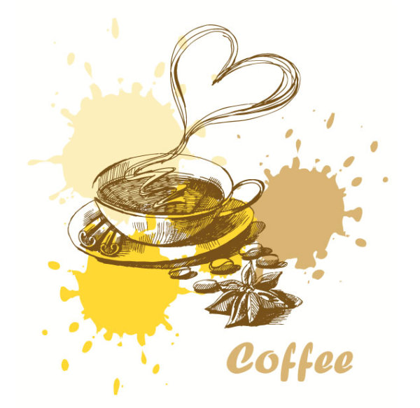 Hand drawn Different food elements vector 03