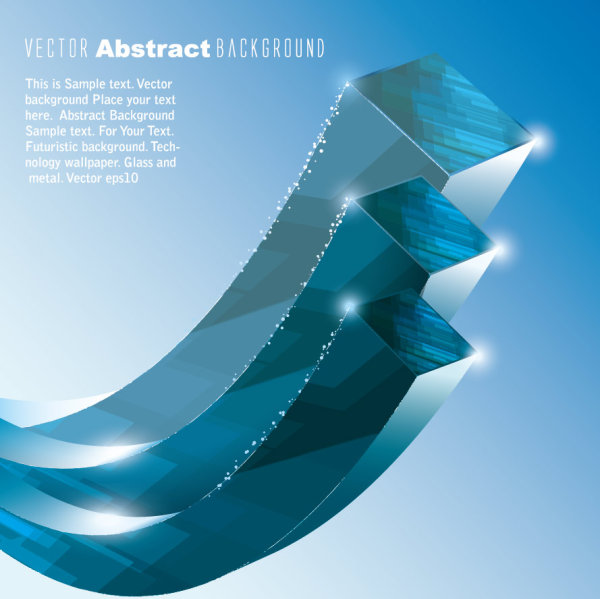 Dynamic 3D Abstract background vector set 04