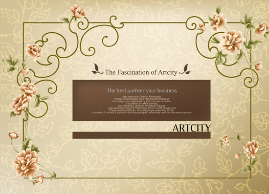 Trends in floral frame vector
