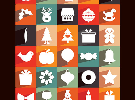 Long Shadow Christmas icons