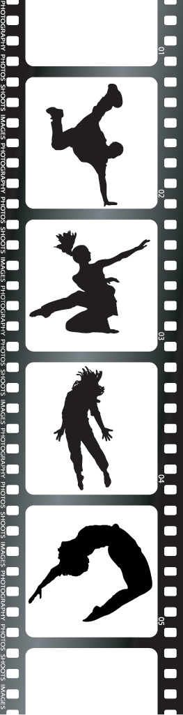 Dance film vector