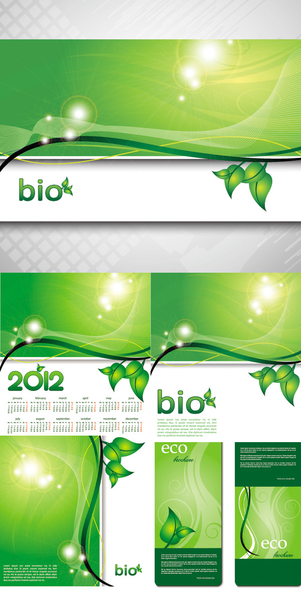 Green plants art background