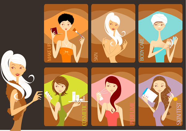 Female fashion make up Vector