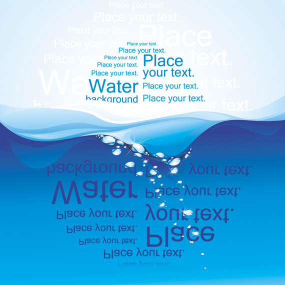 Creative Water wave background vector