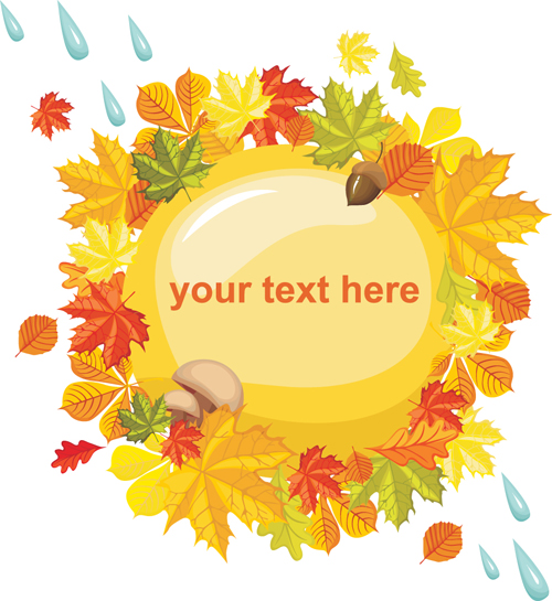 Autumn theme backgrounds art vector 02