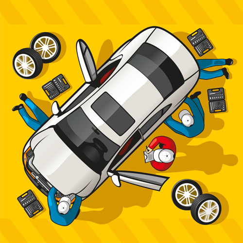 Car diagnostic business template vector design 01