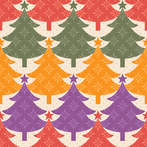 Christmas patterns vector set 02
