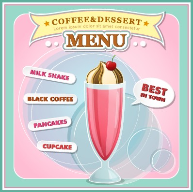 menu dessert coffee 
