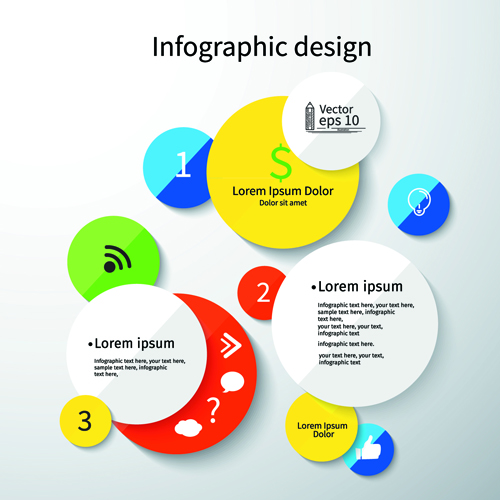 round infographics design vector 05 Colored round infographics design vector 05