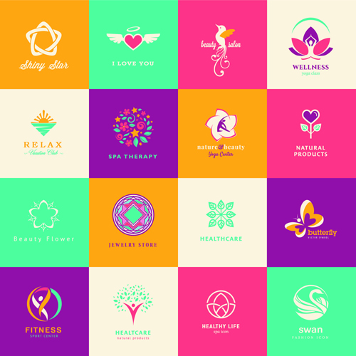 l and healthcare logos vector set 03 Creative medical and healthcare logos vector set 03