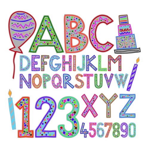 numbers number letters letter holiday cute 