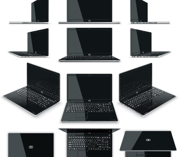 Different laptop desiang template vector