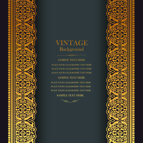 t floral vintage backgrounds vector 02 Elegant floral vintage backgrounds vector 02