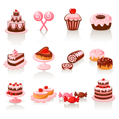 Shiny food vector icons 03